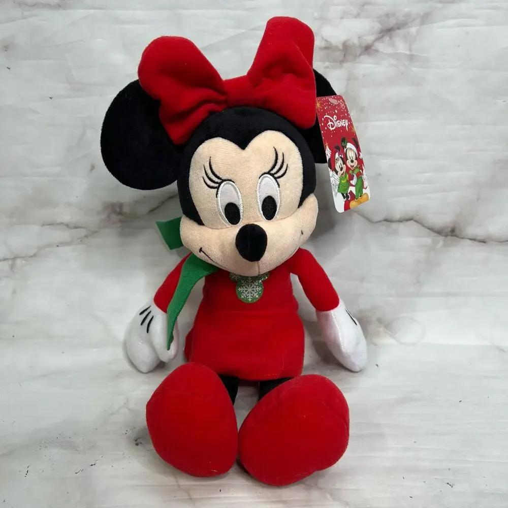 Disney CHRISTMAS HOLIDAY WINTER MINNIE MOUSE Plush Stuffed Animal Toy NEW
